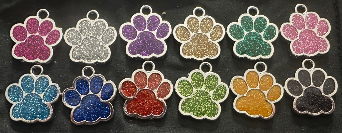 Shiny Inset Paw Keychain