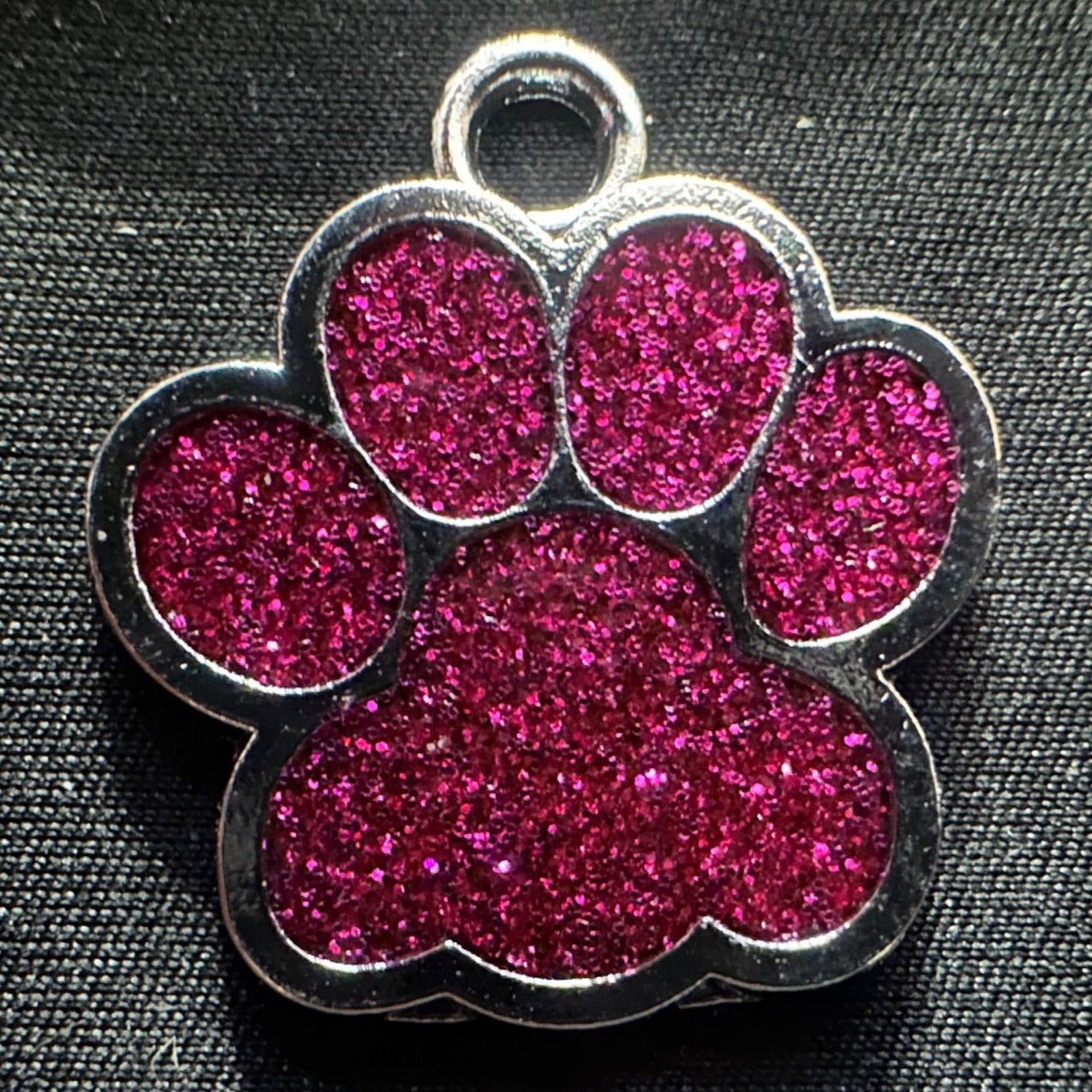 Shiny Inset Paw Keychain