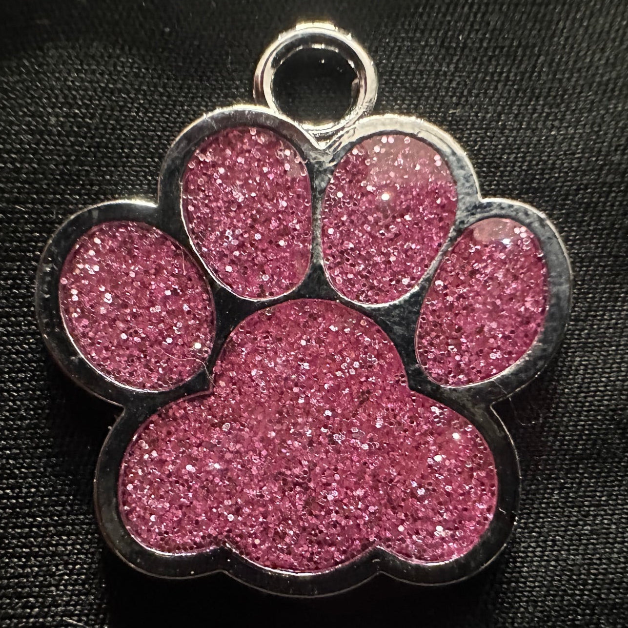 Shiny Inset Paw Keychain