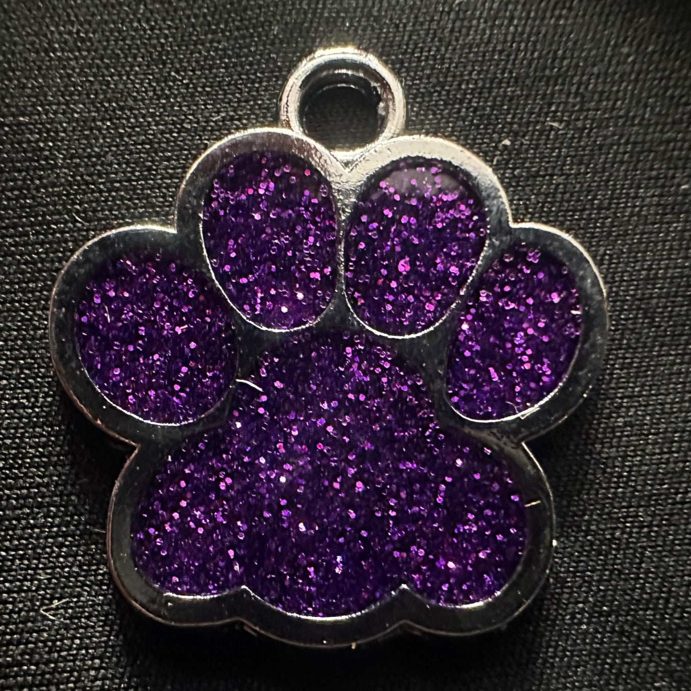 Shiny Inset Paw Keychain