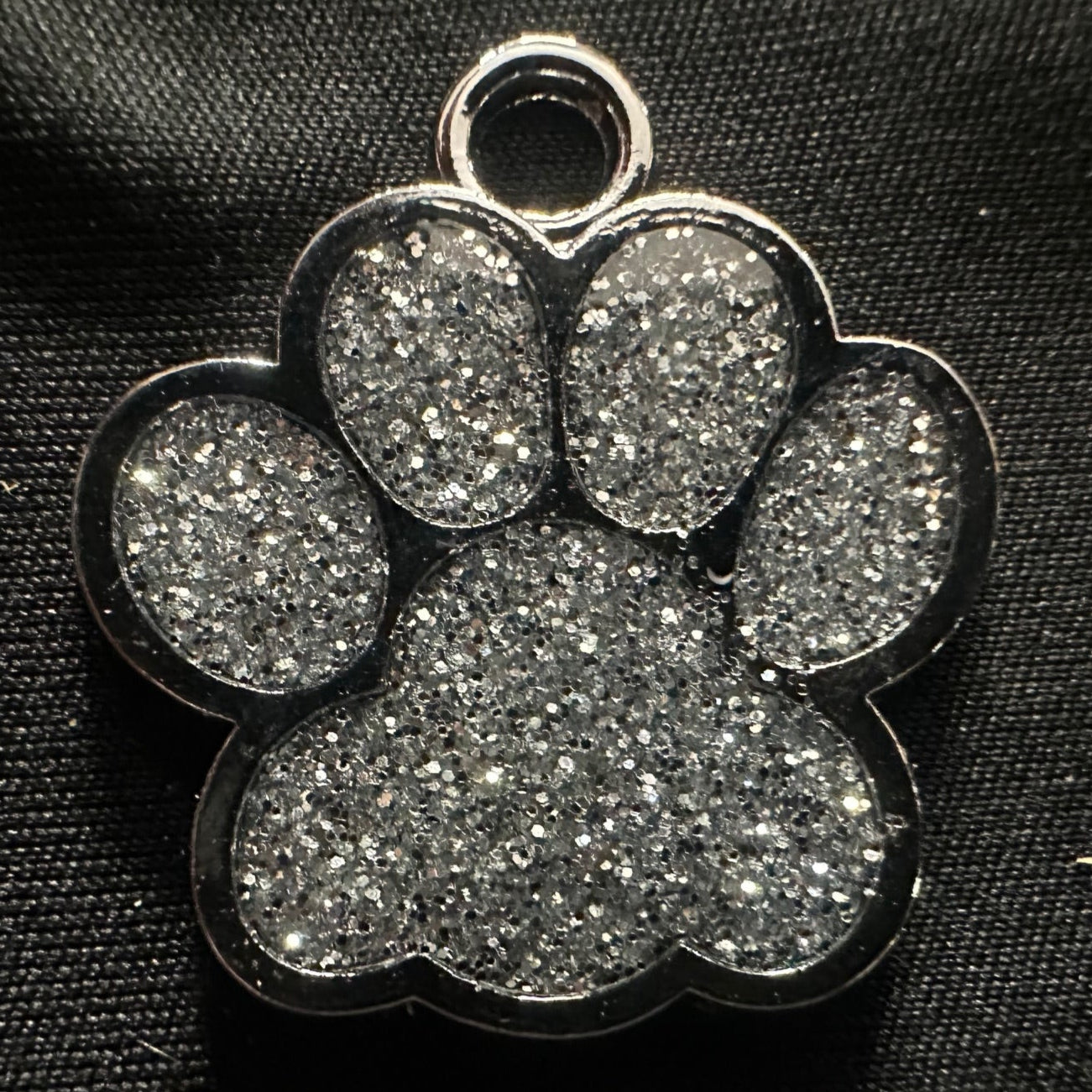 Shiny Inset Paw Keychain