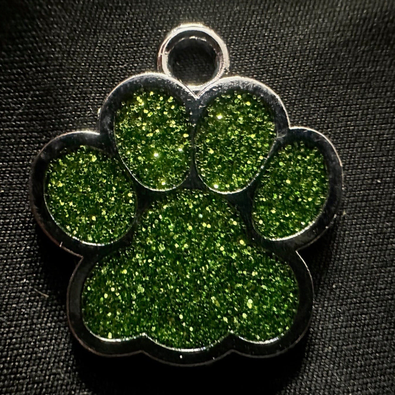 Shiny Inset Paw Keychain