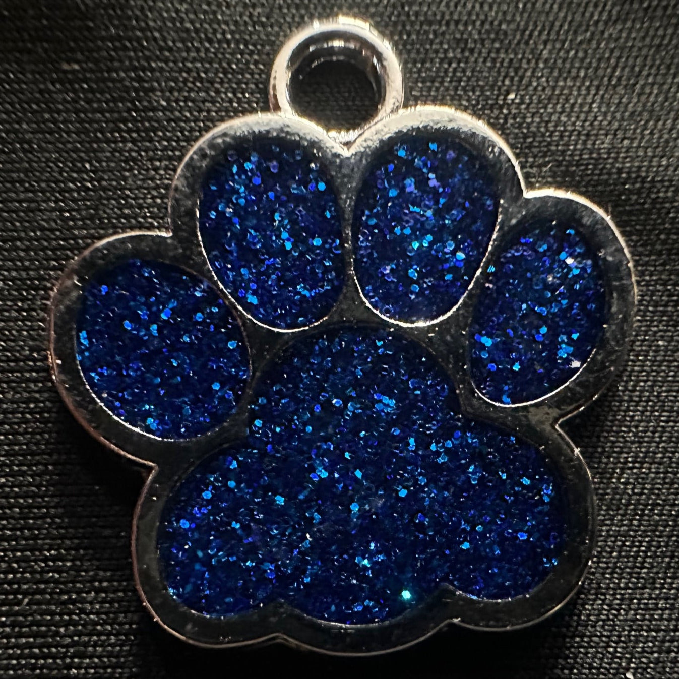 Shiny Inset Paw Keychain