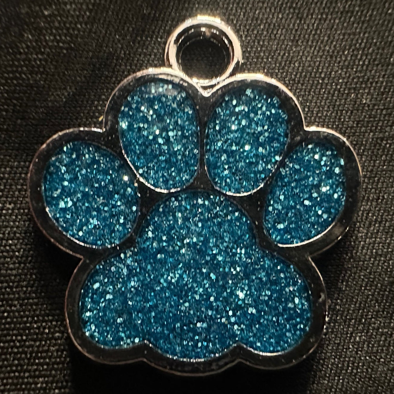 Shiny Inset Paw Keychain