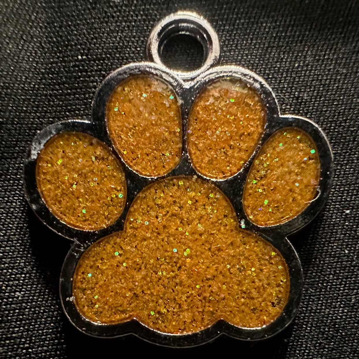 Shiny Inset Paw Keychain