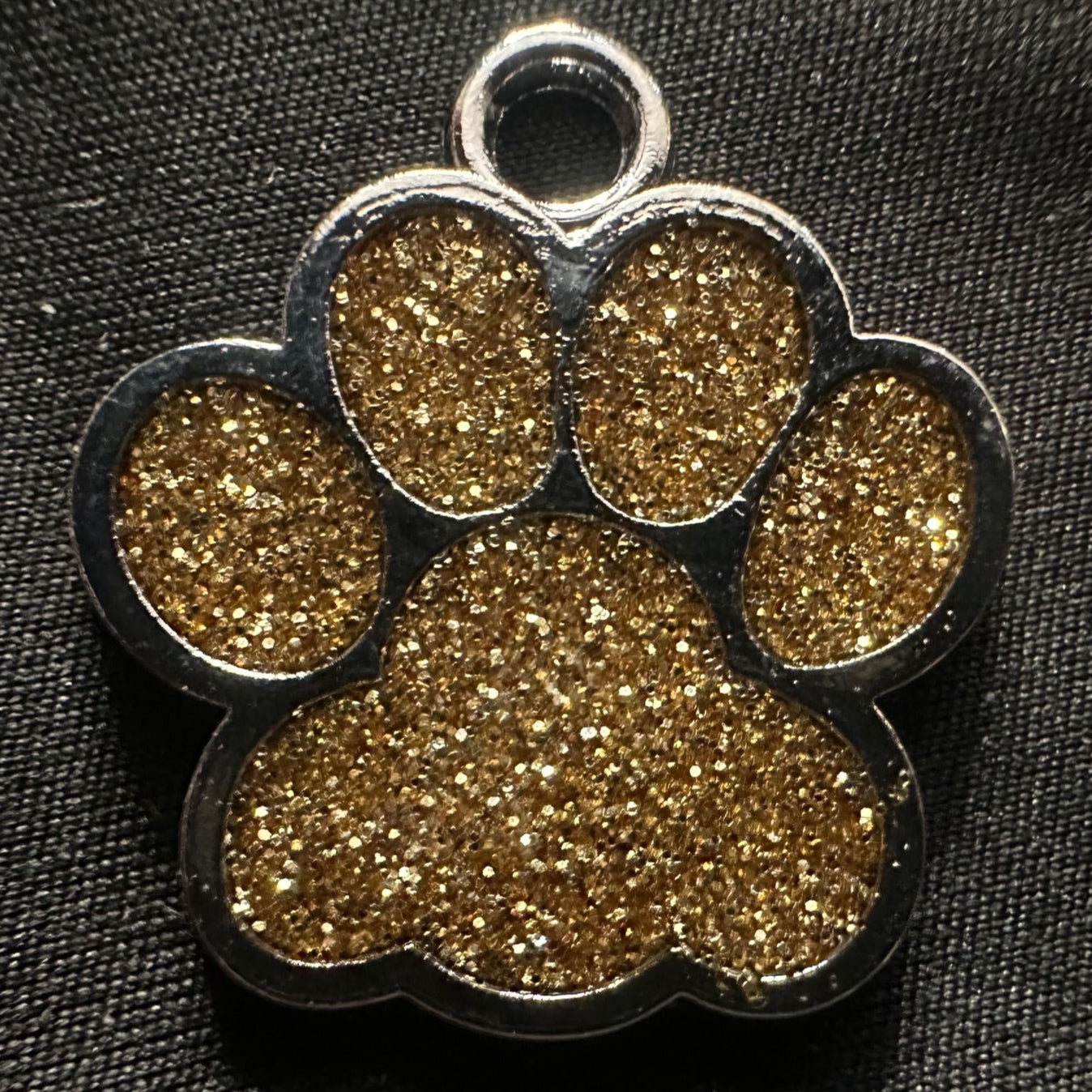 Shiny Inset Paw Keychain