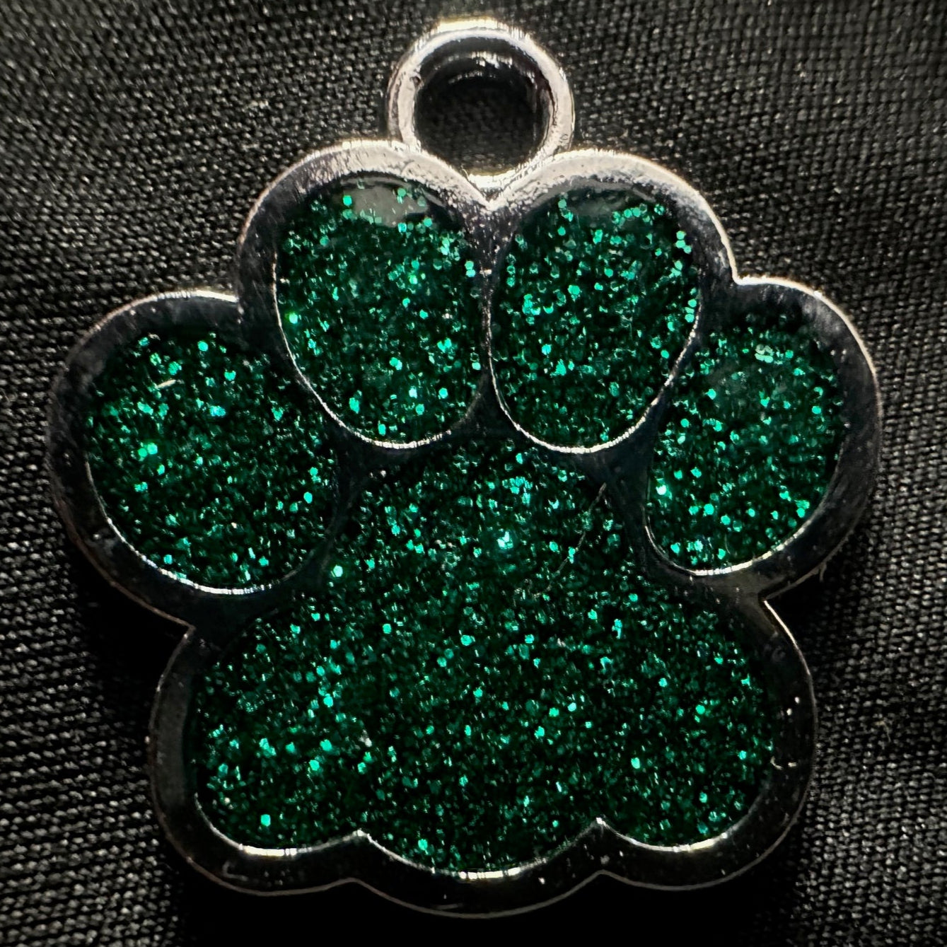 Shiny Inset Paw Keychain