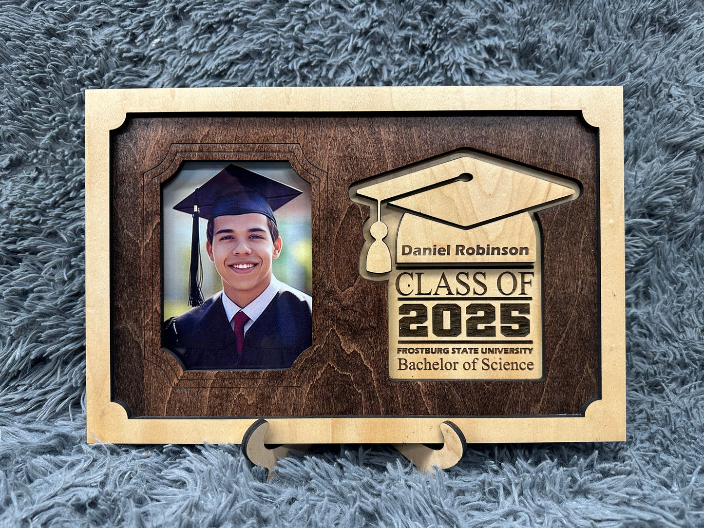 Graduation custom 5x7 wood frame