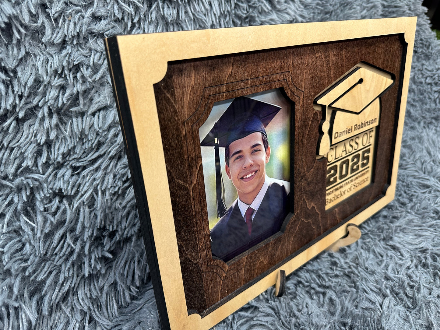 Graduation custom 5x7 wood frame