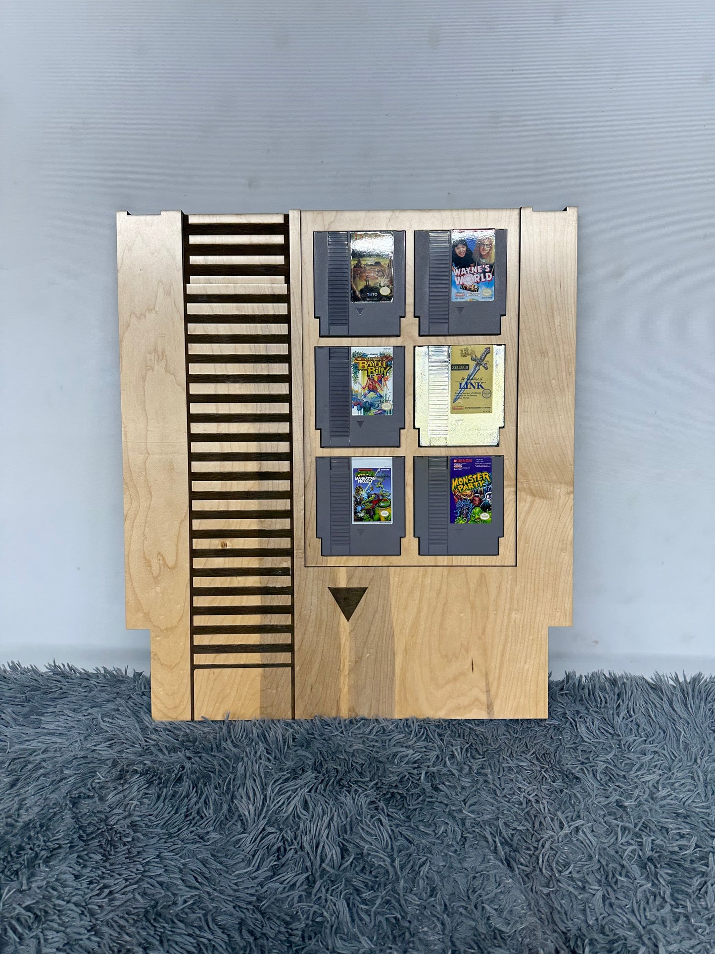 28” tall game cartridge wood display wall art