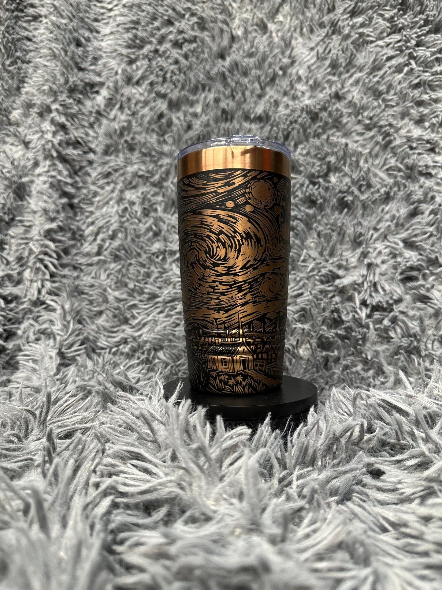 20 oz Tumbler - Rose Gold - Starry Night